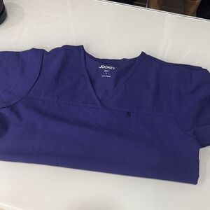 Jockey V-Neck Scrub Top in Purple